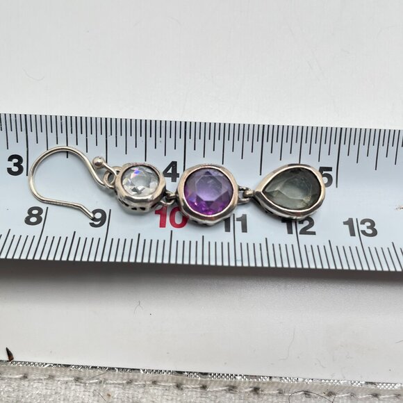 Silpada Plum Pretty CZ Earrings - Picture 2 of 4